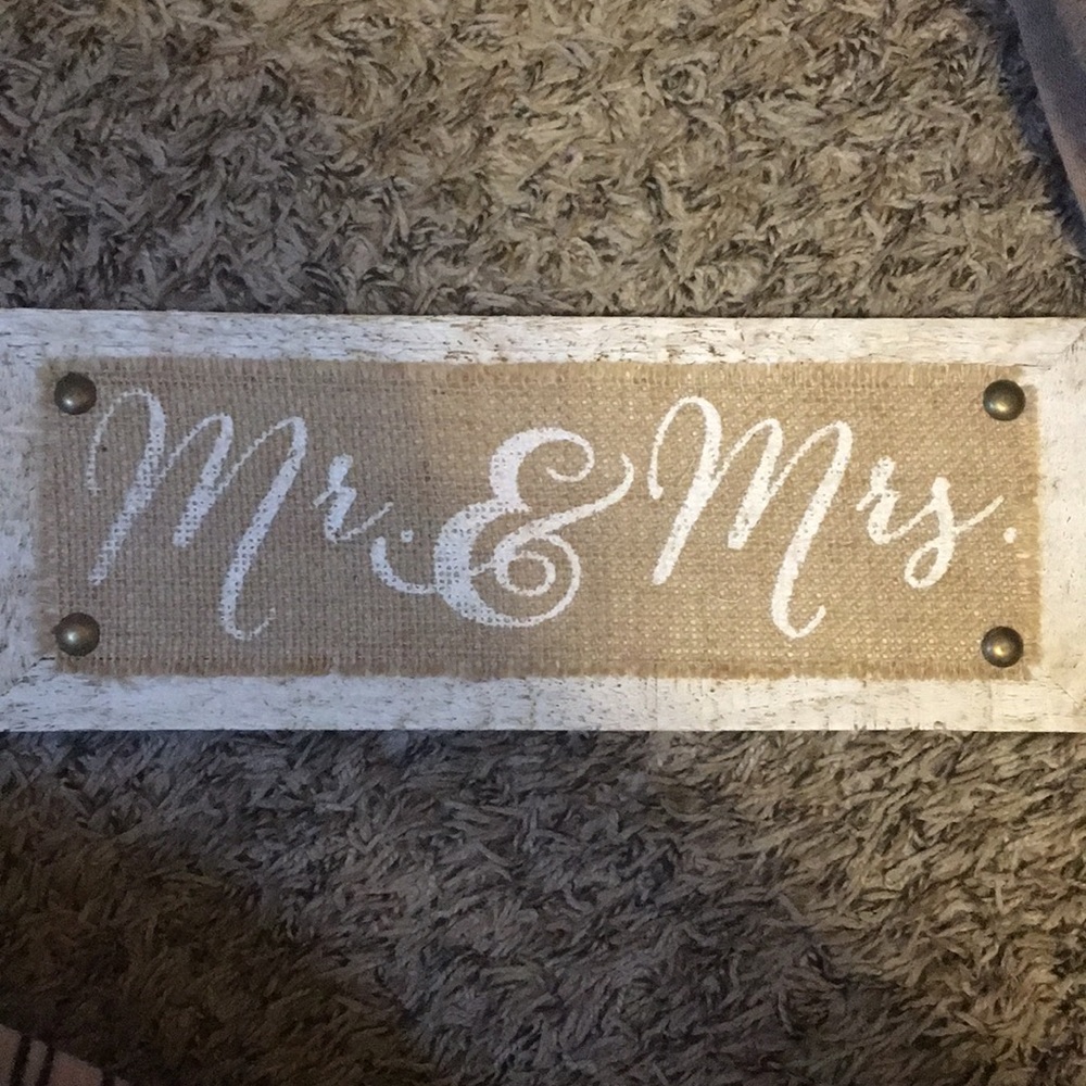 Me & Mrs wedding sign